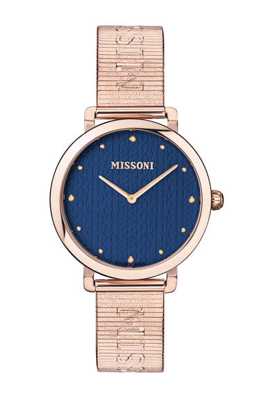 Missoni Damen Armbanduhr Lettering Roségold